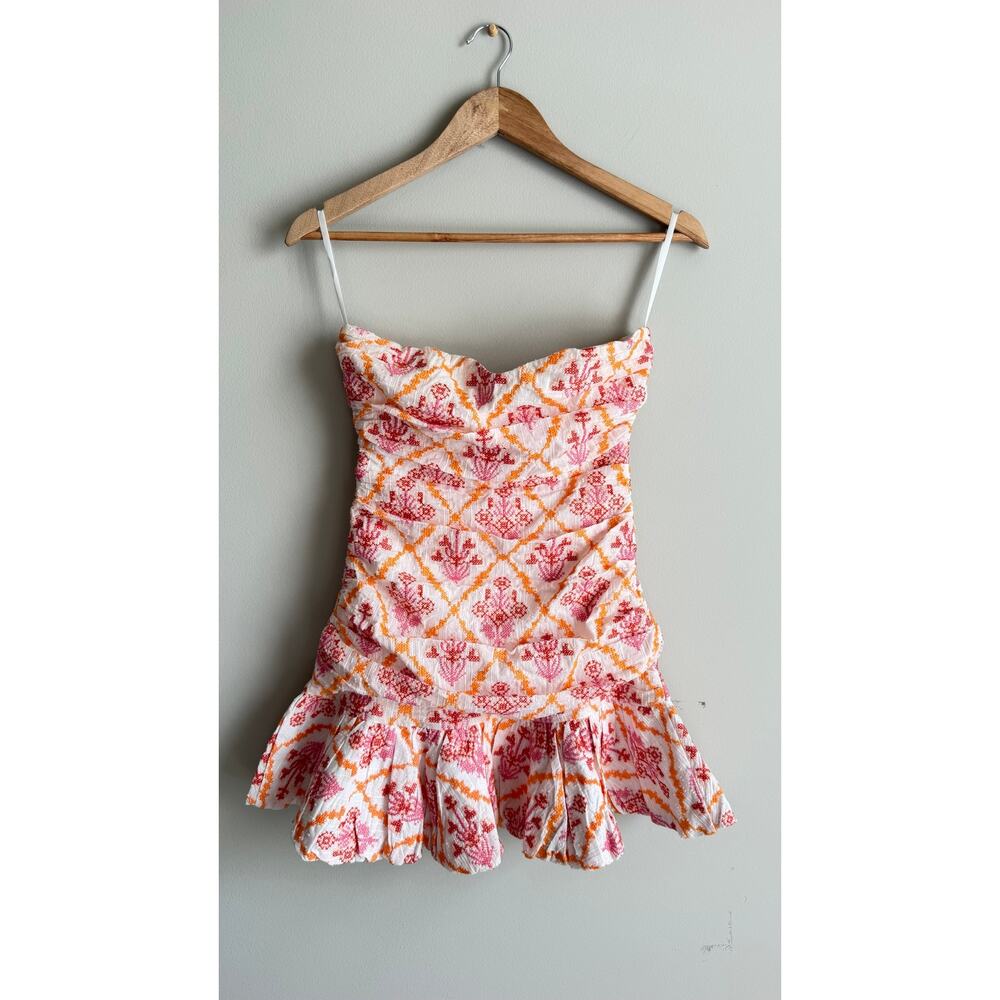 HELLO MOLLY DANCE MY WAY MINI DRESS ORANGE Sz XS/2 $130 - Picture 9 of 16